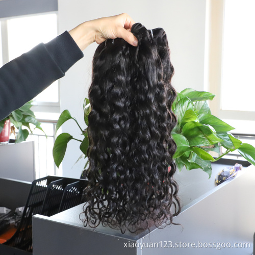 Mayqueen Hair Vendors Water Wave 9a 10a Raw India Hair Extension Virgin Cutice Aligined Human Hair Bundles for Bulk Wholesale